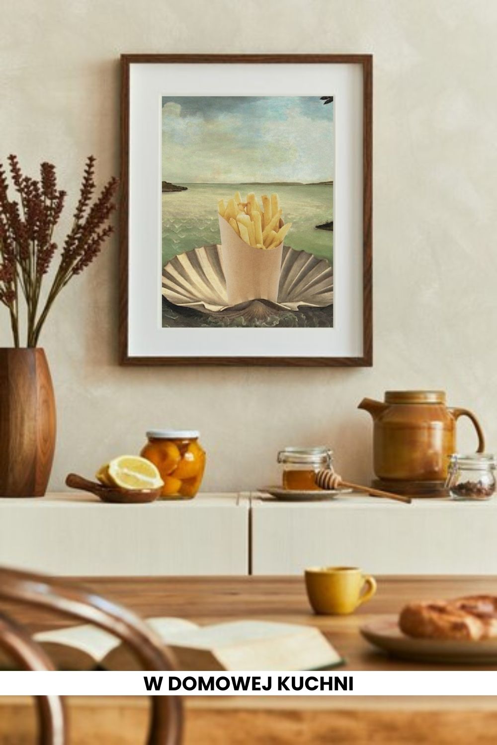 Frytki plakat print do kuchni plakat barokowy plakaty do kuchni