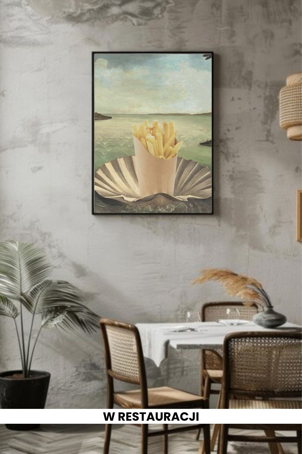 Frytki plakat print do kuchni plakat barokowy plakaty do kuchni