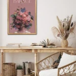 plakat joga yoga motywacyjny z-cytatem plakat kobieta z kwiatami zamiast glowy vintage na prezent kwiaty Balance balans 2 flow yoga prints