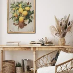 plakat joga yoga motywacyjny z-cytatem plakat kobieta z kwiatami zamiast glowy vintage na prezent kwiaty Growing rozwój cytryny kolaż collage 2 flow yoga prints