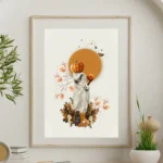 printy print Plakat dynia jesień ciasto dyniowe dla kobiety kremowy beżowy plakaty do sypialni autorski wzór autorskie wzory plakatów kolaż collage kolaz nowoczesny 40 x 60 cm A4