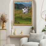 printy print Plakat góry rzeźba chillout natura krajobraz plakaty do sypialni autorski wzór autorskie wzory plakatów kolaż collage kolaz nowoczesny 40 x 60 cm A4