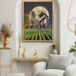 printy print Plakat góry włochy natura krajobraz plakaty do sypialni autorski wzór autorskie wzory plakatów kolaż collage kolaz nowoczesny 40 x 60 cm A4