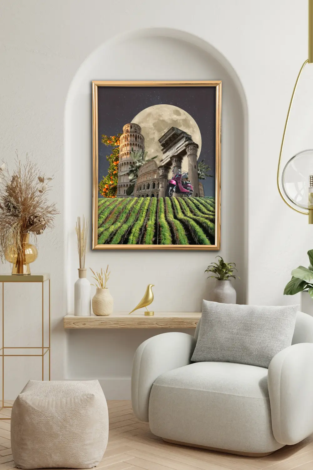 printy print Plakat góry włochy natura krajobraz plakaty do sypialni autorski wzór autorskie wzory plakatów kolaż collage kolaz nowoczesny 40 x 60 cm A4