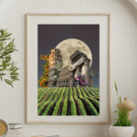 printy print Plakat góry włochy natura krajobraz plakaty do sypialni autorski wzór autorskie wzory plakatów kolaż collage kolaz nowoczesny 40 x 60 cm A4