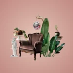 printy print Plakat kula disco dla kobiety różowy plakaty do sypialni autorski wzór autorskie wzory plakatów kolaż collage kolaz nowoczesny 40 x 60 cm A4 1