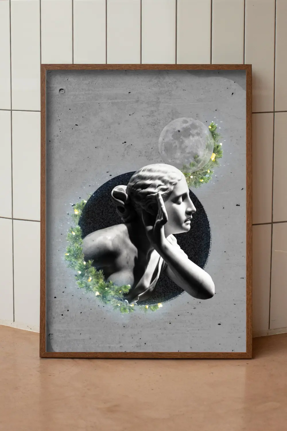 printy print Plakat rzeźba plakaty świąteczne prezent na święta dla plakaty do sypialni autorski wzór autorskie wzory plakatów kolaż collage kolaz nowoczesny 40 x 60 cm A4