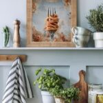 printy print Plakat spaghetti bolognese plakaty do kuchni szary niebieski plakat do kuchni makaron widelec do restauracji plakat rubens rokoko nowoczesny 50x70 A4