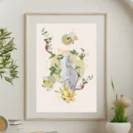 printy print Plakat włochy cytryna rzeźba chillout natura plakaty do sypialni autorski wzór autorskie wzory plakatów kolaż collage kolaz nowoczesny 40 x 60 cm A4