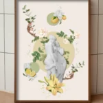 printy print Plakat włochy cytryna rzeźba chillout natura plakaty do sypialni autorski wzór autorskie wzory plakatów kolaż collage kolaz nowoczesny 40 x 60 cm A4