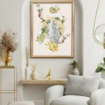 printy print Plakat włochy cytryna rzeźba chillout natura plakaty do sypialni autorski wzór autorskie wzory plakatów kolaż collage kolaz nowoczesny 40 x 60 cm A4