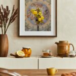 printy print Plakat zielone winogrona plakaty do kuchni zielony plakat do kuchni widelec do restauracji plakat rubens rokoko nowoczesny 50x70 A4